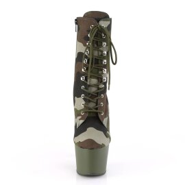 Pleaser ADORE-1020CAMO Botín Plataforma Camuflaje Verde EU-35 / US-5