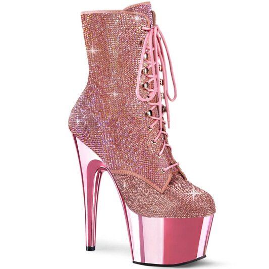 Pleaser ADORE-1020CHRS Botín Plataforma Metalizado Rosa Claro EU-35 / US-5