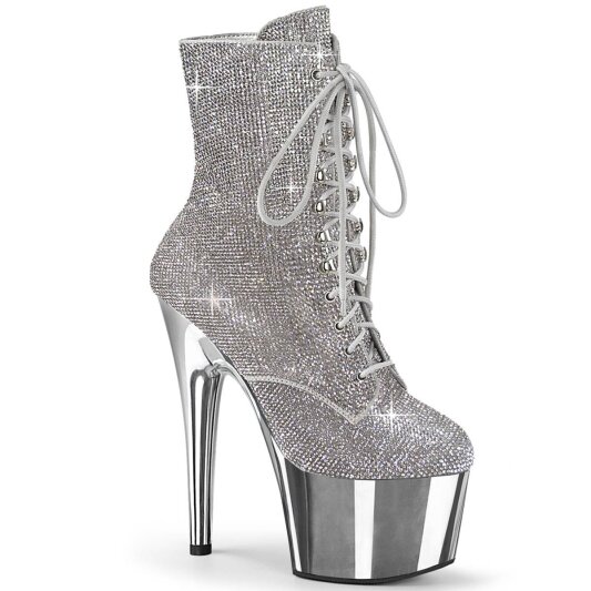 Pleaser ADORE-1020CHRS Botín Plataforma Metalizado Plata EU-40 / US-10