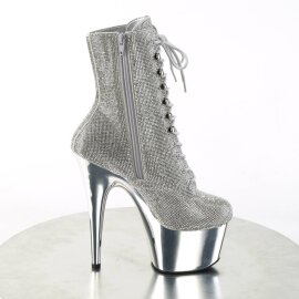 Pleaser ADORE-1020CHRS Botín Plataforma Metalizado Plata EU-40 / US-10