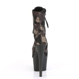 Pleaser ADORE-1020CM Botín Plataforma Malla Camuflaje Negro Marrón EU-39 / US-9
