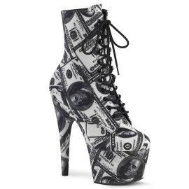 Pleaser ADORE-1020DP Botín Plataforma Negro Blanco...