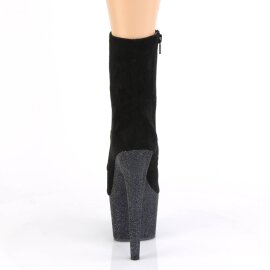 Pleaser ADORE-1020FSMG Botín Plataforma Ante Sintético Purpurina Negro EU-37 / US-7