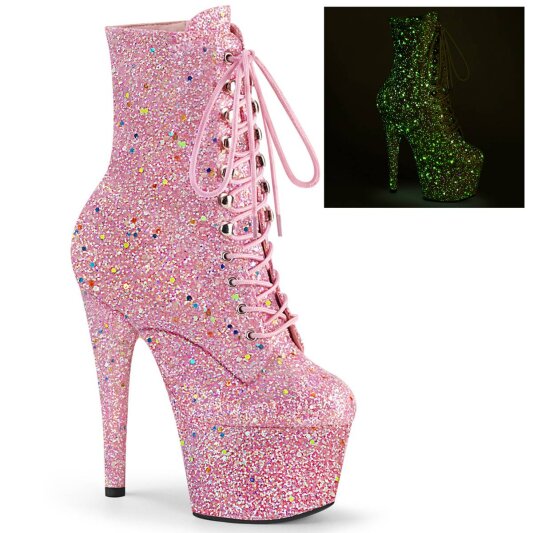 Pleaser ADORE-1020GDLG Botín Plataforma Purpurina Rosa Claro EU-37 / US-7