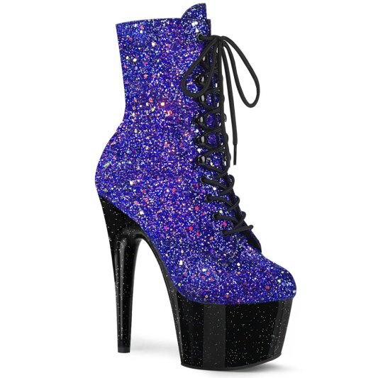 Pleaser ADORE-1020MG Botín Plataforma Purpurina Multicolor Azul EU-35 / US-5