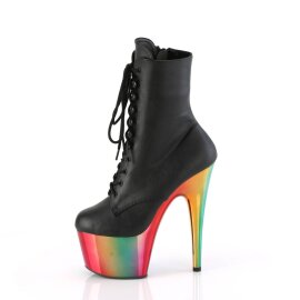 Pleaser ADORE-1020RC Botín Plataforma Cuero Sintético Metalizado Negro Multicolor EU-35 / US-5