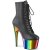 Pleaser ADORE-1020RC Botín Plataforma Cuero Sintético Metalizado Negro Multicolor EU-35 / US-5