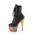Pleaser ADORE-1020RC Botín Plataforma Cuero Sintético Metalizado Negro Multicolor EU-35 / US-5