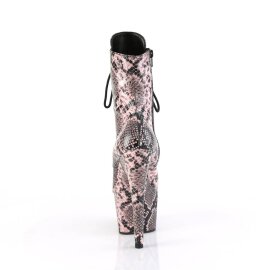 Pleaser ADORE-1020SPWR Botín Plataforma Serpiente Rosa Claro EU-42 / US-12