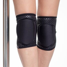Queen Wear Protectores de Rodillas Negro M