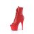 Pleaser ADORE-1021 Botín Plataforma Cuero Sintético Rojo EU-39 / US-9