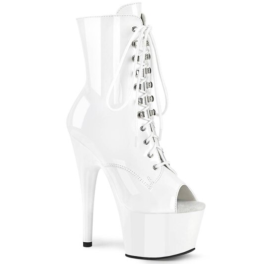 Pleaser ADORE-1021 Botín Plataforma Charol Blanco EU-43 / US-13