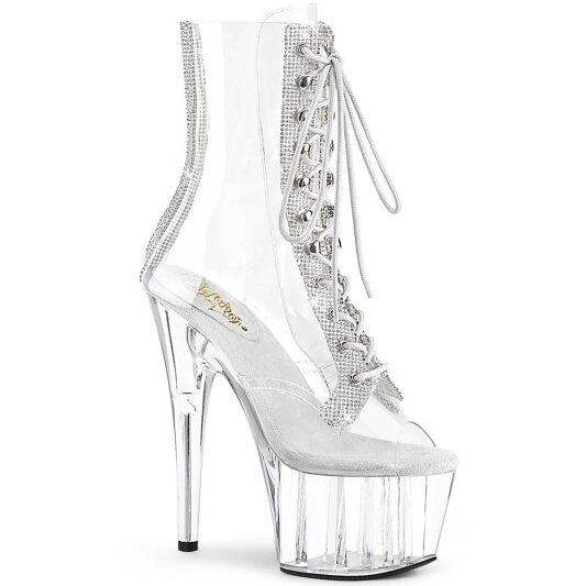 Pleaser ADORE-1021C-2 Botín Plataforma Metalizado Transparente EU-39 / US-9
