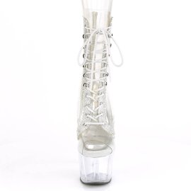 Pleaser ADORE-1021C-2 Botín Plataforma Metalizado Transparente EU-39 / US-9