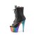 Pleaser ADORE-1021RC-02 Botín Plataforma Cuero Sintético Metalizado Negro Multicolor EU-37 / US-7