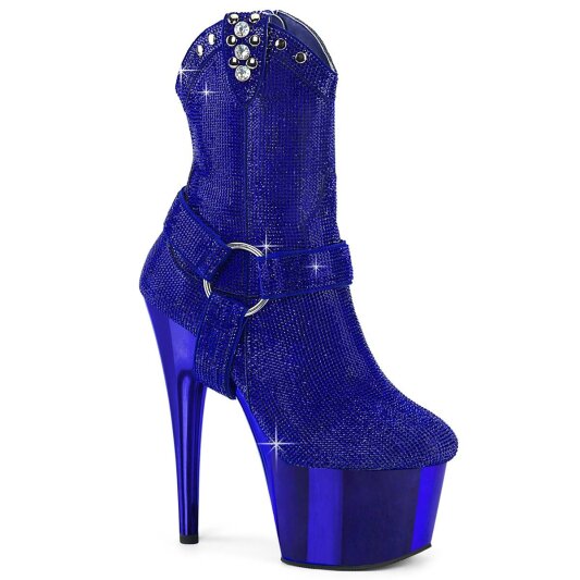 Pleaser ADORE-1029CHRS Botín Plataforma Metalizado Azul EU-35 / US-5