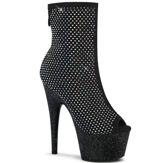 Pleaser ADORE-1031GM Botín Plataforma Metalizado Malla Negro EU-38 / US-8