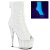 Pleaser ADORE-1031GM Botín Plataforma Malla Metalizado Blanco EU-41 / US-11