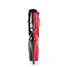 Pleaser ADORE-1040TT Botín Plataforma Charol Negro Rojo EU-35 / US-5