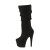 Pleaser ADORE-1061 Bota Plataforma Ante Sintético Negro EU-36 / US-6