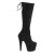 Pleaser ADORE-2008 Bota Plataforma Ante Sintético Negro EU-39 / US-9