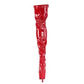 Pleaser ADORE-3000 Bota Alta Plataforma Charol Rojo EU-40 / US-10