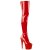Pleaser ADORE-3000 Bota Alta Plataforma Charol Rojo EU-40 / US-10