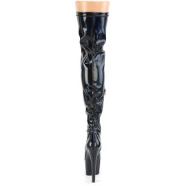 Pleaser ADORE-3000HWR Bota Alta Plataforma Holo Negro EU-42 / US-12