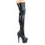 Pleaser ADORE-3000HWR Bota Alta Plataforma Holo Negro EU-44 / US-14