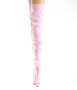 Pleaser ADORE-3000HWR Bota Alta Plataforma Holo Rosa Claro EU-41 / US-11
