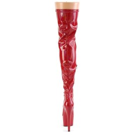 Pleaser ADORE-3000HWR Bota Alta Plataforma Holo Rojo EU-40 / US-10