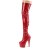 Pleaser ADORE-3000HWR Bota Alta Plataforma Holo Rojo EU-40 / US-10