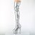 Pleaser ADORE-3000HWR Bota Alta Plataforma Holo Plata EU-36 / US-6