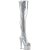 Pleaser ADORE-3000HWR Bota Alta Plataforma Holo Plata EU-37 / US-7