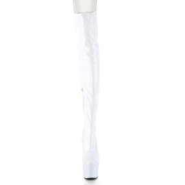 Pleaser ADORE-3000HWR Bota Alta Plataforma Holo Blanco EU-42 / US-12
