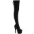 Pleaser ADORE-3008 Bota Alta Plataforma Ante Sintético Negro EU-35 / US-5