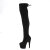 Pleaser ADORE-3008 Bota Alta Plataforma Ante Sintético Negro EU-35 / US-5