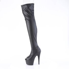Pleaser ADORE-3011 Bota Alta Plataforma Cuero Sintético Negro EU-41 / US-11