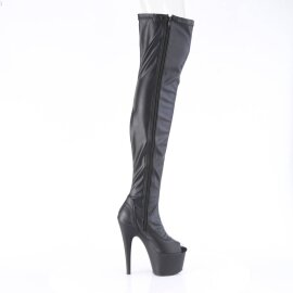 Pleaser ADORE-3011 Bota Alta Plataforma Cuero Sintético Negro EU-41 / US-11