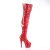 Pleaser ADORE-3011HWR Bota Alta Plataforma Holo Rojo EU-42 / US-12