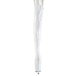 Pleaser ADORE-3011HWR Bota Alta Plataforma Holo Blanco EU-40 / US-10