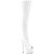 Pleaser ADORE-3011HWR Bota Alta Plataforma Holo Blanco EU-40 / US-10