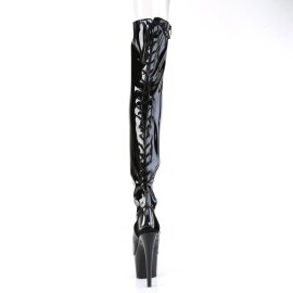 Pleaser ADORE-3017 Bota Alta Plataforma Charol Negro EU-40 / US-10