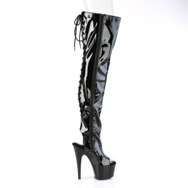 Pleaser ADORE-3017 Bota Alta Plataforma Charol Negro EU-40 / US-10