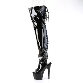 Pleaser ADORE-3017 Bota Alta Plataforma Charol Negro EU-41 / US-11