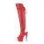 Pleaser ADORE-3019 Bota Alta Plataforma Cuero Sintético Rojo EU-38 / US-8