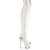 Pleaser ADORE-3019 Bota Alta Plataforma Cuero Sintético Blanco EU-36 / US-6