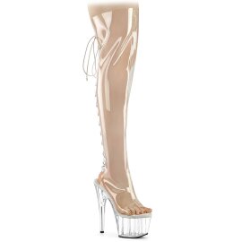 Pleaser ADORE-3019C Bota Alta Plataforma Transparente EU-39 / US-9