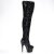 Pleaser ADORE-3020 Bota Alta Plataforma Metalizado Negro EU-35 / US-5