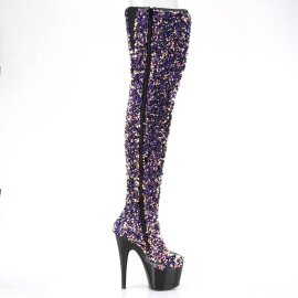 Pleaser ADORE-3020 Bota Alta Plataforma Metalizado Lila EU-36 / US-6